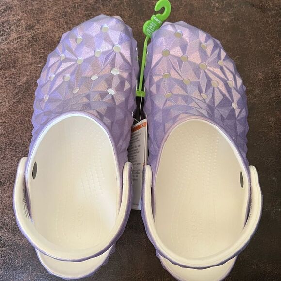 Crocs Geo Metric Purple Clogs M5/W7 - Picture 4 of 8